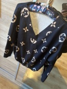 Sweterek xana czarno beżowy