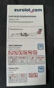 Safety Card /  Instrukcja Bezpieczeństwa Eurolot.Com Bombardier Q400 
