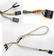 Kabel USB do płyty głównej z rozdzielonymi wtykami USB1 i USB 2 oraz GND