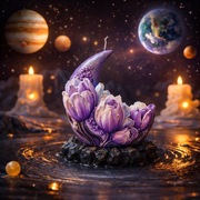 świeca księżyc tulipan prezent walentynki dzień kobiet matki wiosna komunia