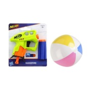 Miotacz Nanofire Nerf+piłka plażowa Intex