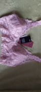 Biustonosz koronkowy różowy braletka (M) H&M 