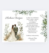 Personalizowany plakat podziękowanie dla rodziców ślub rocznica A4