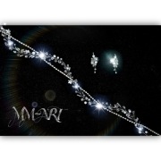 Komplet Biżuterii ślubnej kolczyki ozdobna opaska do włosów MM-ART 