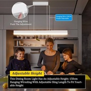 Lampa sufitowa wisząca led biała klientem 20 w 60 cm z pilotem