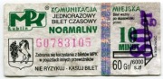 Bilet MPK Lublin -Normalny, 10min, przestemplowany
