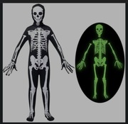 Kostium szkielet świecący w ciemności S