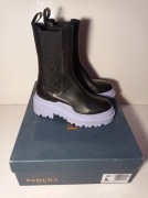 Botki skórzane na platformie BADURA