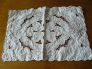 Ręcznie robiona handmade haft Richelieu serweta 47x 30 cm