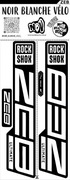 Naklejki na amortyzator Rockshox ZEB ULtimate 2023 / Białe