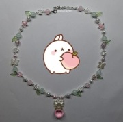 Naszyjnik Handmade Brzoskwinka Różowy Y2K