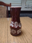 Wazon Wazonik Porcelana PRL Brązowy Motyw Ludowy Wawel