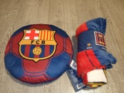 Zestaw FC Barcelona poduszka + kocyk FCB Barca 