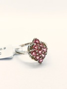 Pierścionek z  turmalinami, srebro 925, certyfikat RocksTV