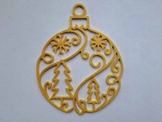 Bombka ażurowa 3D Zima PLA 9 cm - ozdoba choinkowa