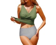 Tankini Damski Kostium Kąpielowy, rozm. S, Top i Spodenki