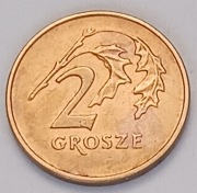 2 gr grosze 1990r. 