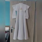 Alba komunijna dla dziewczynki z halką 128cm