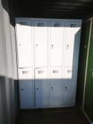 Szafka BHP ubraniowa OŚMIOKOMOROWE 180x120x50 ( 9 segmentów ) 