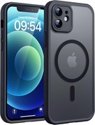 Matowe Magnetyczne Etui do iPhone'a 12 6,1 Cala, Czarny