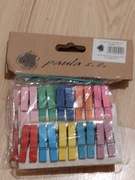 Spinacze drewniane kolorowe 20 szt.