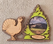 Magnes na lodówkę drewniany ZAWOJA Babia Góra Najdłuższa wieś Babiagóra(35)