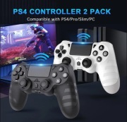 2x Kontroler PS4 DYONDER Bezprzewodowy PC Bluetooth Czarny Biały
