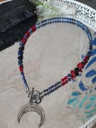 Naszyjnik z Lapis lazuli, Korala i Turmalinu „Kailani I” przemiana duchowa 