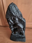 Rzeźba figura górnika KWK Katowice z węgla 