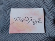 Obraz grafika zakochani dłonie serce