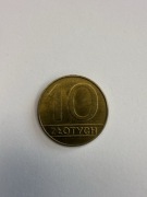 Moneta 10 złotych mosiężna 1989r.