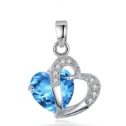 Naszyjnik Szafirowe Serce