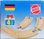Zestaw drewnianych torów kolejowych marki HEROS ( BRIO)