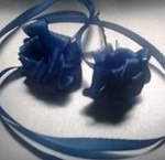 Satynowa spineczka kokardka 