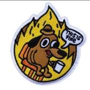 Naprasowanka na plecak ubranie mem pies 