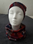 Czapka i komin z dzianiny swetrowej