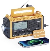 Radio Korbowe DAB/FM z Akumulatorem 5000 mAh, Przenośne Radio Solarne