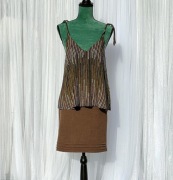 Lekki top H&M 36 S wiskoza bluzka koszulka na ramiączkach boho na lato