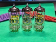 Trójka lamp elektronowych E83CC Tesla Frame Grid