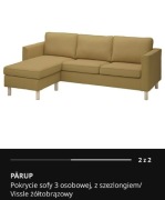 Pokrowiec na sofę (kanapę) IKEA żółty