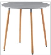 Okrągły stół szary