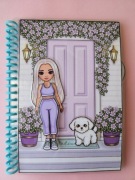 Interaktywna książka na rzepy - domek z lalką i pieskiem