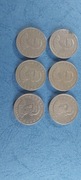 Zestaw 6 monet PRL – 20 zł 1976Nowotko – oryginalne, nieczyszczone! 