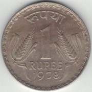 Indie 1 rupia 1978 C - 28 mm - Kalkuta