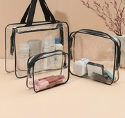 Kosmetyczka 3 elementy kosmetyczki 3w1 wodoodporna damska kolor czarny