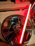 Lampa, Obraz Darth Vader, Star Wars, neon