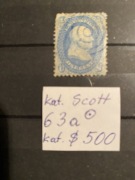 USA Scott 63a kasowany kat. $500