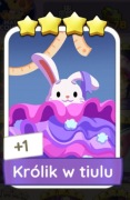 Karta 4* Królik w tiulu Monopoly Go 
