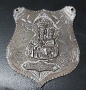 Stary przedwojenny Ryngraf- Matka Boska pamiątka z Częstochowy- lata 30 te.