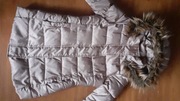 KURTKA zimowa ,PŁASZCZYK H&M beżowa r.146